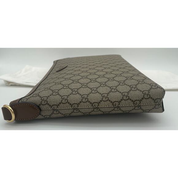 $2050 NEW GUCCI GG ZIP CROSSBODY WRISTLET LARGE BAG UNISEX AUTHENTIC! - Picture 10 of 14